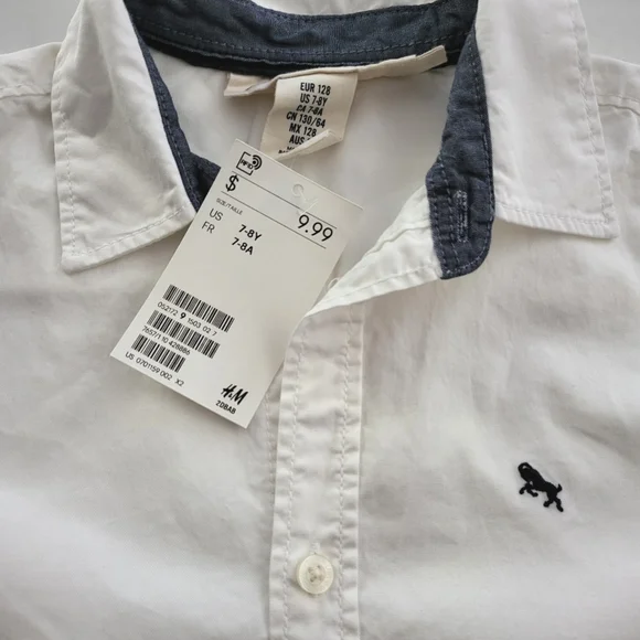 H&M boys white button up polo - Picture 2 of 2